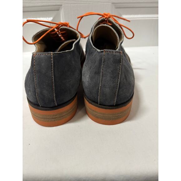 Donald J Pliner Italy Gray Suede Cap Toe Oxfords Orange Sole Men’s 9.5 main image 12